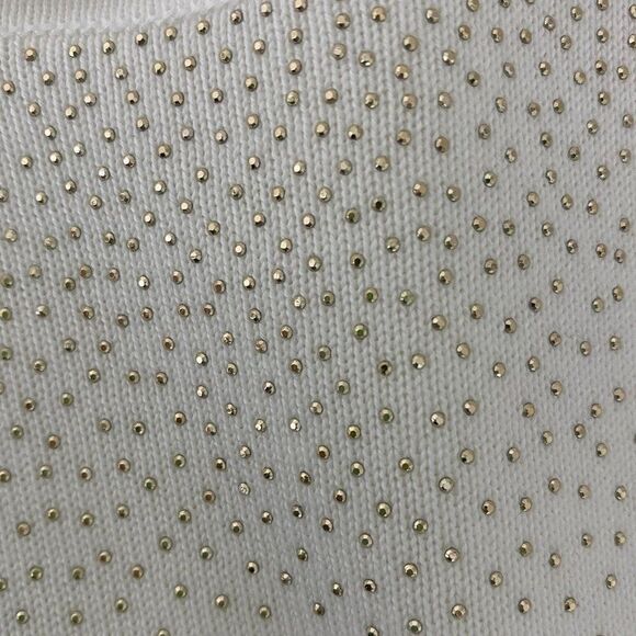 Calvin Klein Sweater White Studded Neckline Size Medium - Picture 7 of 7